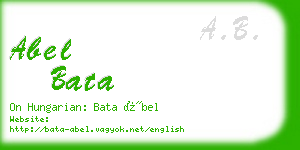 abel bata business card